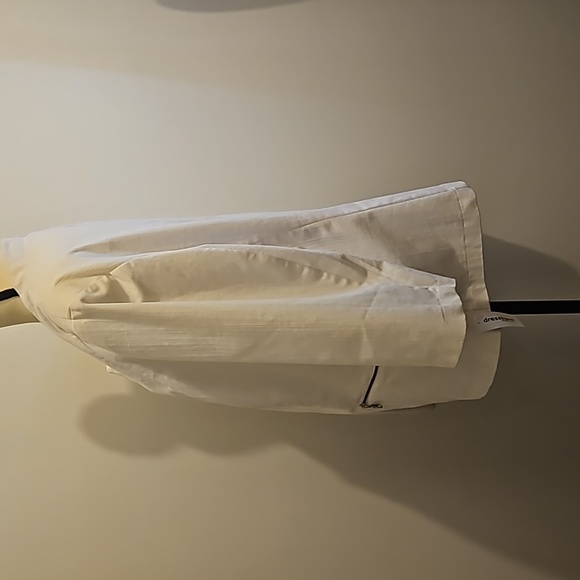 Roz & Ali White Open Textured Blazer With Padded Shoulders Size 3X #W-723 - Picture 6 of 15